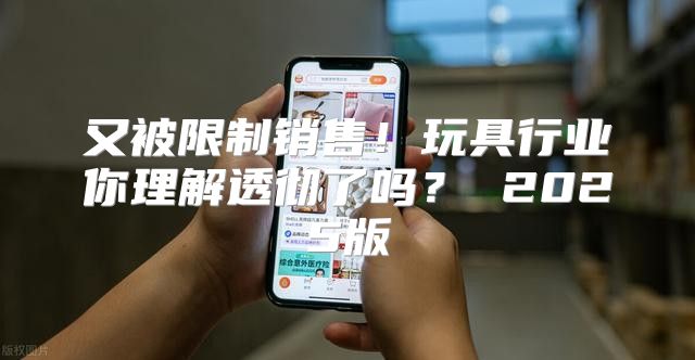 又被限制销售！玩具行业你理解透彻了吗？ 2025版