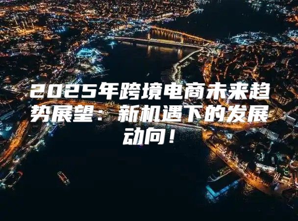 2025年跨境电商未来趋势展望：新机遇下的发展动向！
