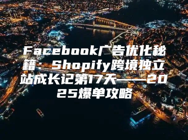 Facebook广告优化秘籍：Shopify跨境独立站成长记第17天——2025爆单攻略
