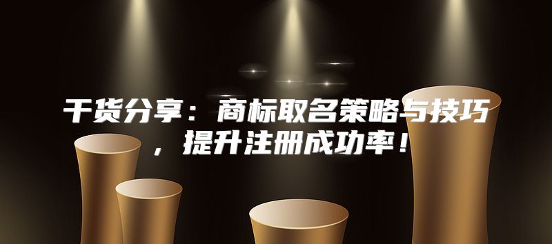 干货分享：商标取名策略与技巧，提升注册成功率！