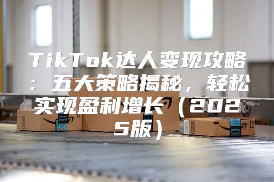 TikTok达人变现攻略：五大策略揭秘，轻松实现盈利增长2025版