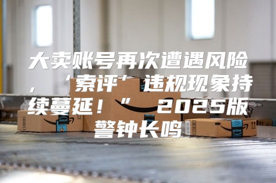 大卖账号再次遭遇风险，‘索评’违规现象持续蔓延！” 2025版警钟长鸣