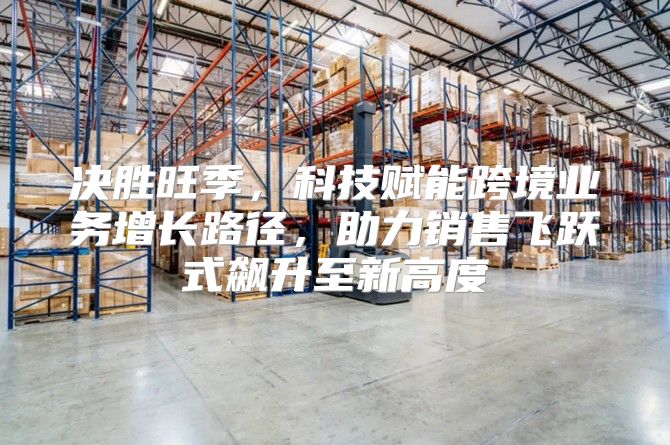 决胜旺季，科技赋能跨境业务增长路径，助力销售飞跃式飙升至新高度