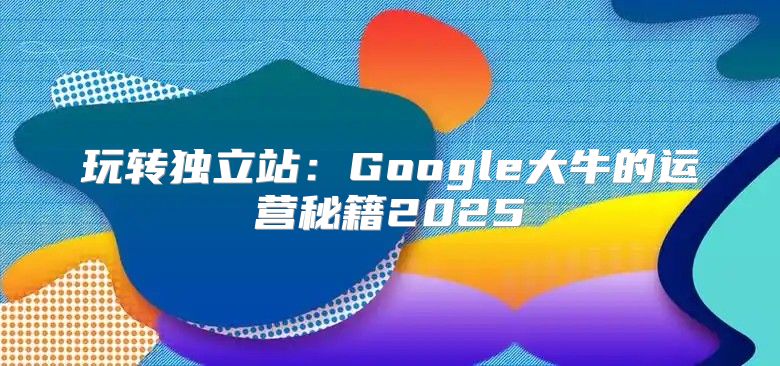 玩转独立站：Google大牛的运营秘籍2025