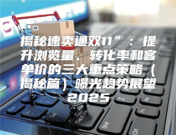 揭秘速卖通双11”：提升浏览量、转化率和客单价的三大重点策略揭秘篇曝光趋势展望2025