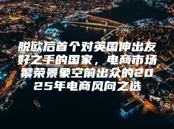 脱欧后首个对英国伸出友好之手的国家，电商市场繁荣景象空前出众的2025年电商风向之选