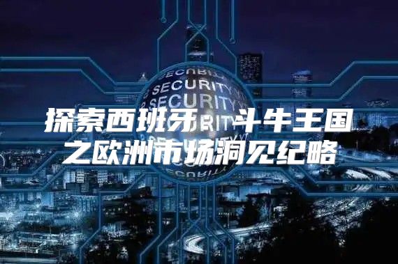 探索西班牙：斗牛王国之欧洲市场洞见纪略