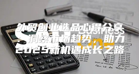 外贸创业选品心得分享：洞察市场趋势，助力2025新机遇成长之路