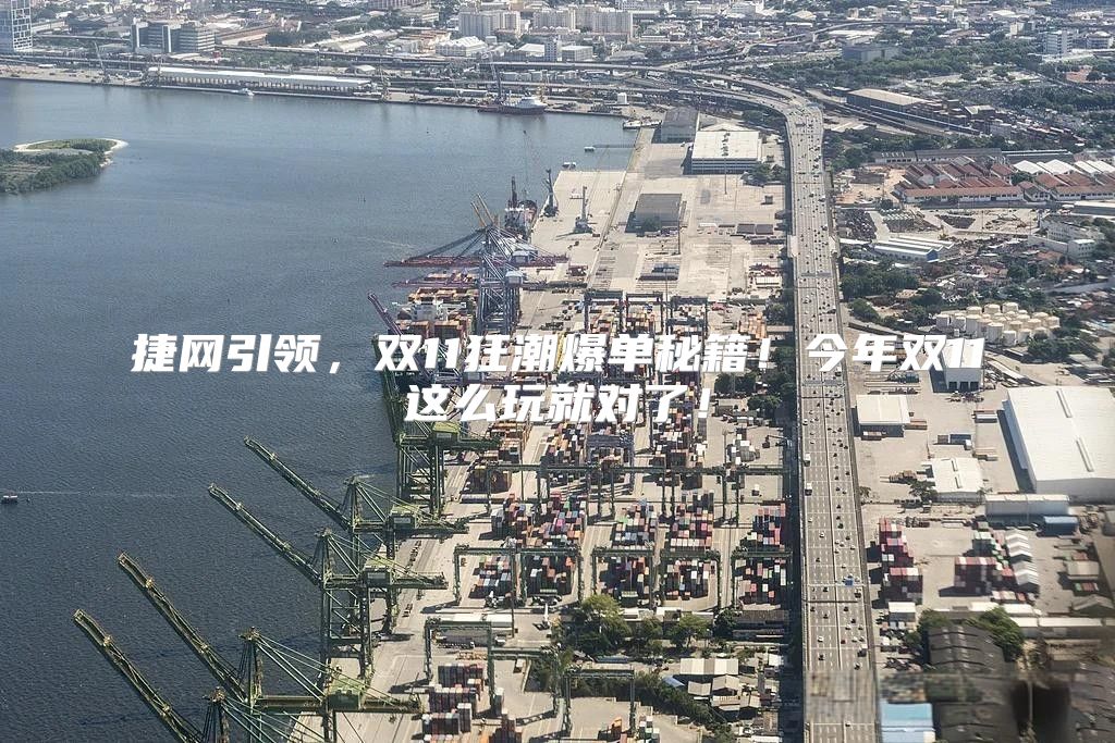 捷网引领，双11狂潮爆单秘籍！今年双11这么玩就对了！