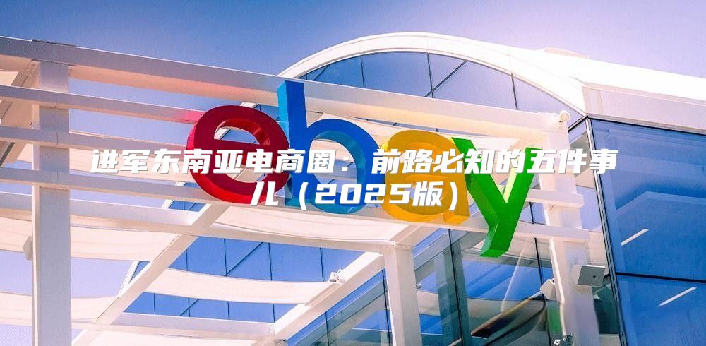 进军东南亚电商圈：前路必知的五件事儿2025版