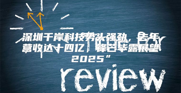深圳千岸科技势头强劲，去年营收达十四亿，锋芒毕露展望2025”