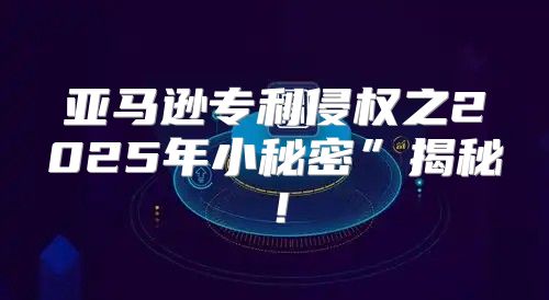 亚马逊专利侵权之2025年小秘密”揭秘！