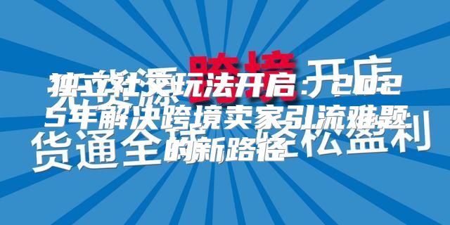 独立社交玩法开启：2025年解决跨境卖家引流难题的新路径