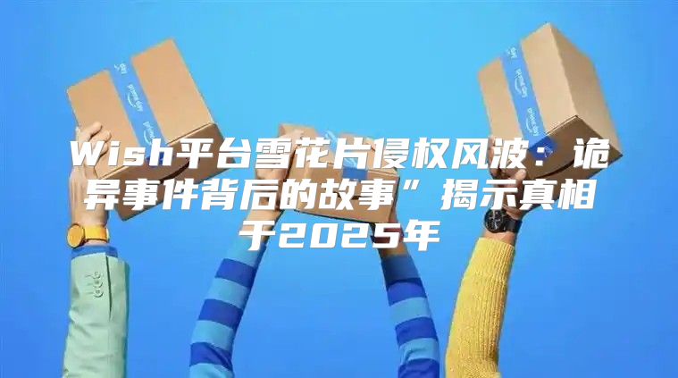Wish平台雪花片侵权风波：诡异事件背后的故事”揭示真相于2025年