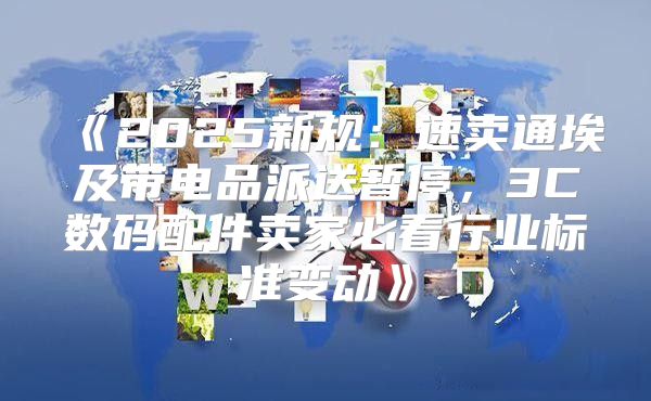 2025新规：速卖通埃及带电品派送暂停，3C数码配件卖家必看行业标准变动