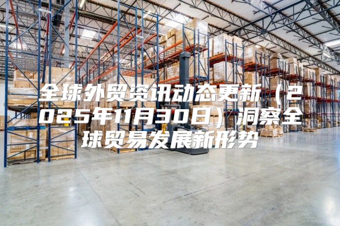 全球外贸资讯动态更新2025年11月30日洞察全球贸易发展新形势