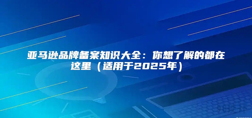 亚马逊品牌备案知识大全：你想了解的都在这里适用于2025年