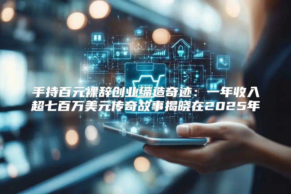 手持百元裸辞创业缔造奇迹：一年收入超七百万美元传奇故事揭晓在2025年