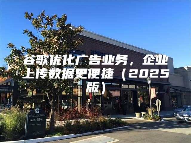 谷歌优化广告业务，企业上传数据更便捷2025版