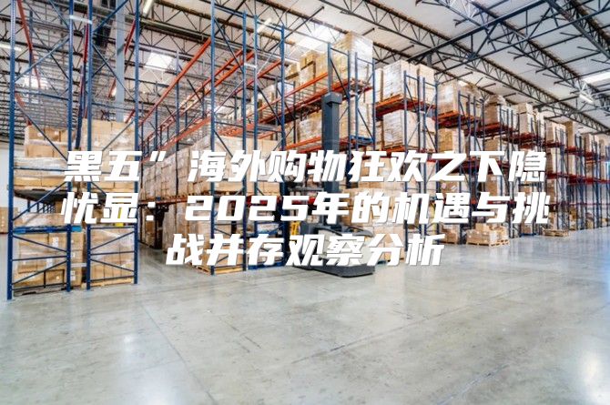 黑五”海外购物狂欢之下隐忧显：2025年的机遇与挑战并存观察分析