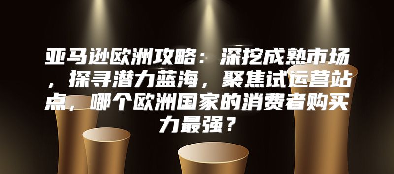 亚马逊欧洲攻略：深挖成熟市场，探寻潜力蓝海，聚焦试运营站点，哪个欧洲国家的消费者购买力最强？