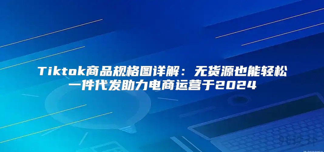 Tiktok商品规格图详解：无货源也能轻松一件代发助力电商运营于2025