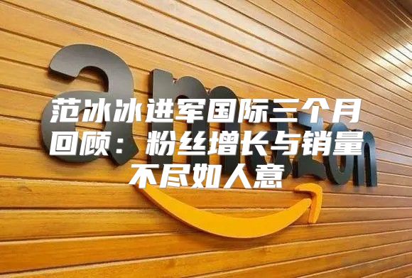 范冰冰进军国际三个月回顾：粉丝增长与销量不尽如人意