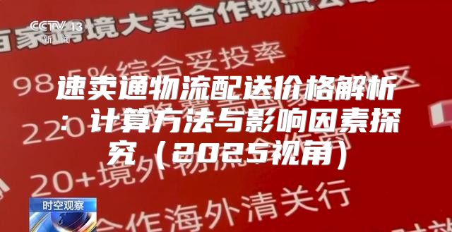 速卖通物流配送价格解析：计算方法与影响因素探究2025视角