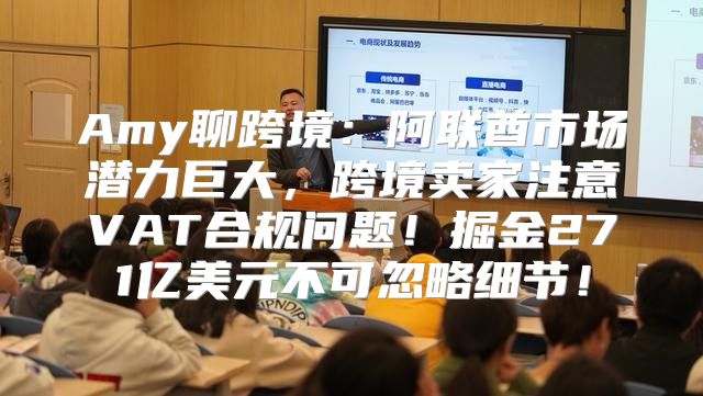Amy聊跨境：阿联酋市场潜力巨大，跨境卖家注意VAT合规问题！掘金271亿美元不可忽略细节！