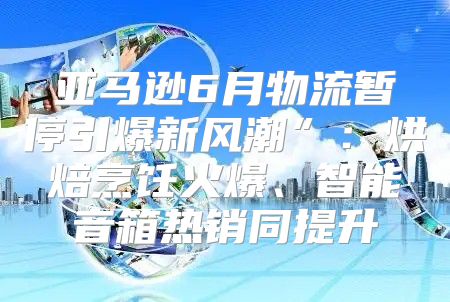 亚马逊6月物流暂停引爆新风潮”：烘焙烹饪火爆、智能音箱热销同提升