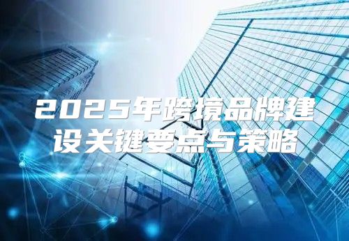 2025年跨境品牌建设关键要点与策略