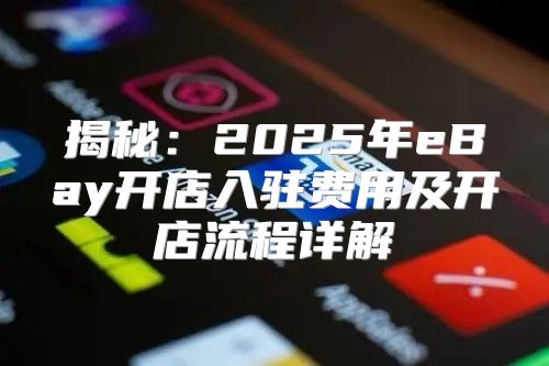 揭秘：2025年eBay开店入驻费用及开店流程详解