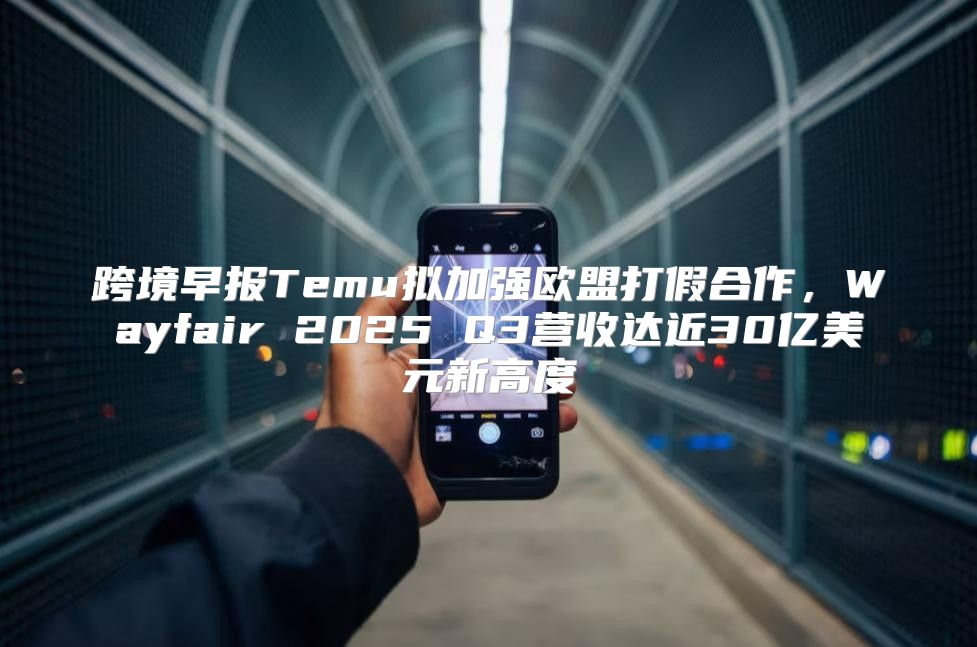 跨境早报Temu拟加强欧盟打假合作，Wayfair 2025 Q3营收达近30亿美元新高度
