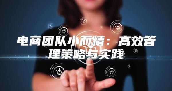 电商团队小而精：高效管理策略与实践