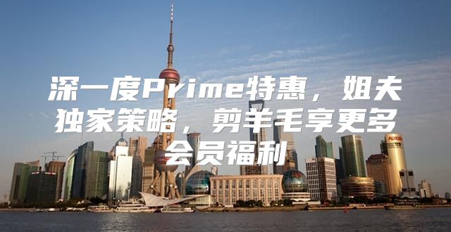深一度Prime特惠，姐夫独家策略，剪羊毛享更多会员福利