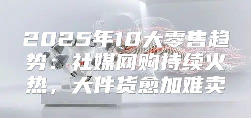 2025年10大零售趋势：社媒网购持续火热，大件货愈加难卖