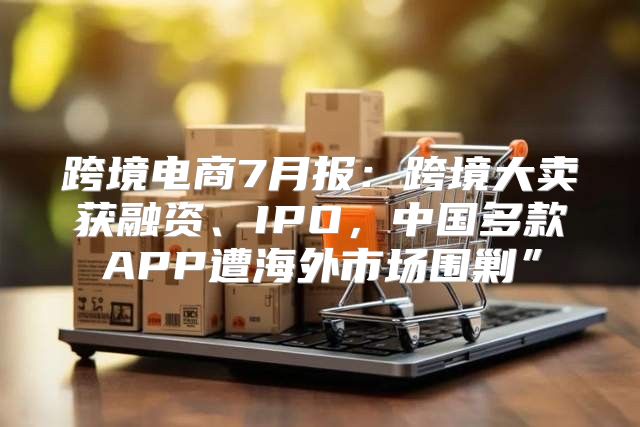 跨境电商7月报：跨境大卖获融资、IPO，中国多款APP遭海外市场围剿”