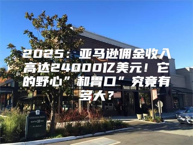 2025亚马逊佣金收入高达24000亿美元！它的野心”和胃口”究竟有多大？