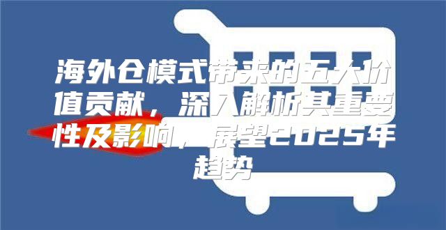 海外仓模式带来的五大价值贡献，深入解析其重要性及影响，展望2025年趋势