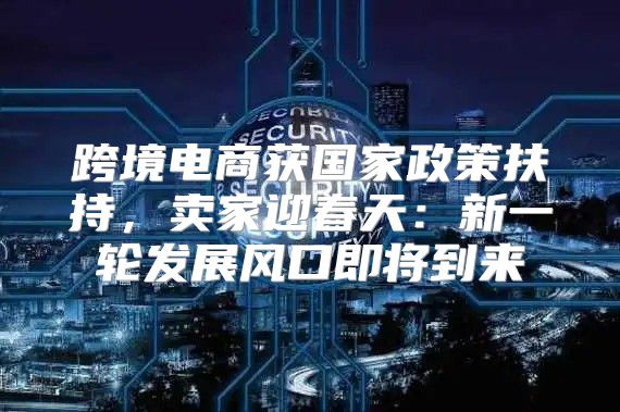跨境电商获国家政策扶持，卖家迎春天：新一轮发展风口即将到来