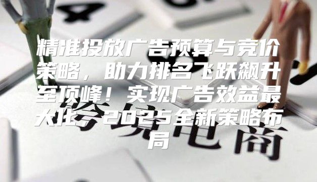 精准投放广告预算与竞价策略，助力排名飞跃飙升至顶峰！实现广告效益最大化，2025全新策略布局