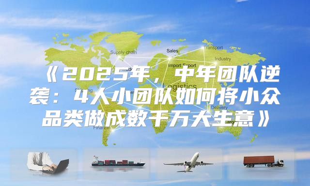2025年，中年团队逆袭：4人小团队如何将小众品类做成数千万大生意