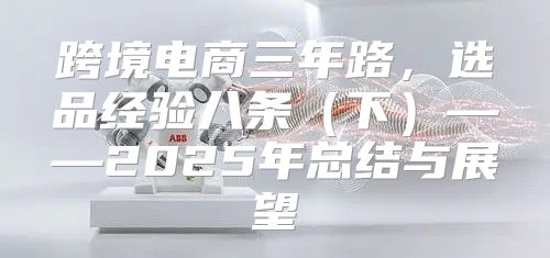 跨境电商三年路，选品经验八条下——2025年总结与展望