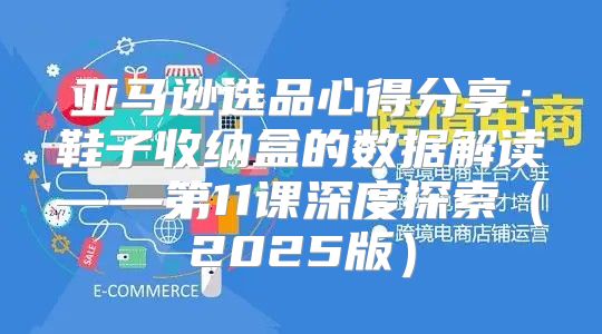 亚马逊选品心得分享：鞋子收纳盒的数据解读——第11课深度探索2025版