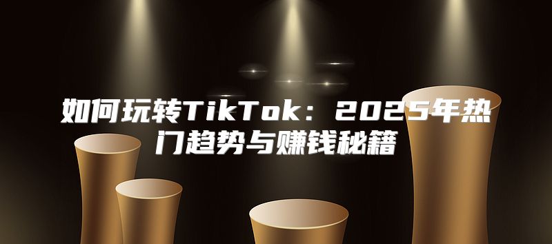 如何玩转TikTok：2025年热门趋势与赚钱秘籍