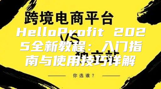 HelloProfit 2025全新教程：入门指南与使用技巧详解