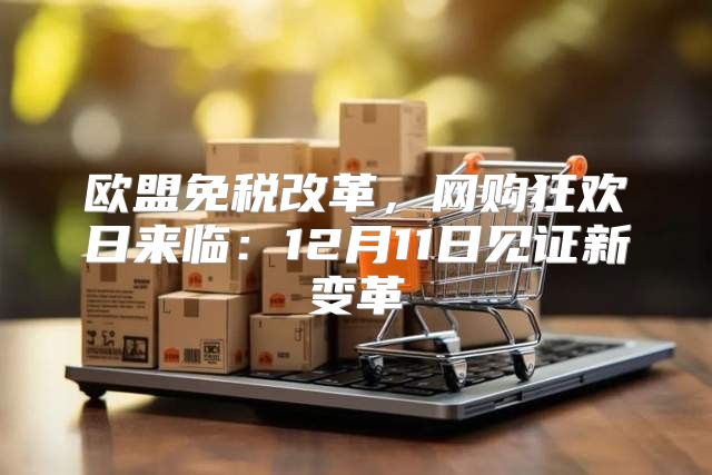 欧盟免税改革，网购狂欢日来临：12月11日见证新变革