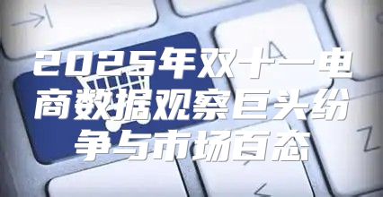 2025年双十一电商数据观察巨头纷争与市场百态