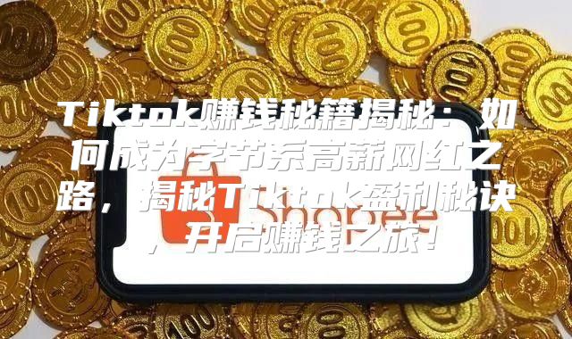 Tiktok赚钱秘籍揭秘：如何成为字节系高薪网红之路，揭秘Tiktok盈利秘诀，开启赚钱之旅！