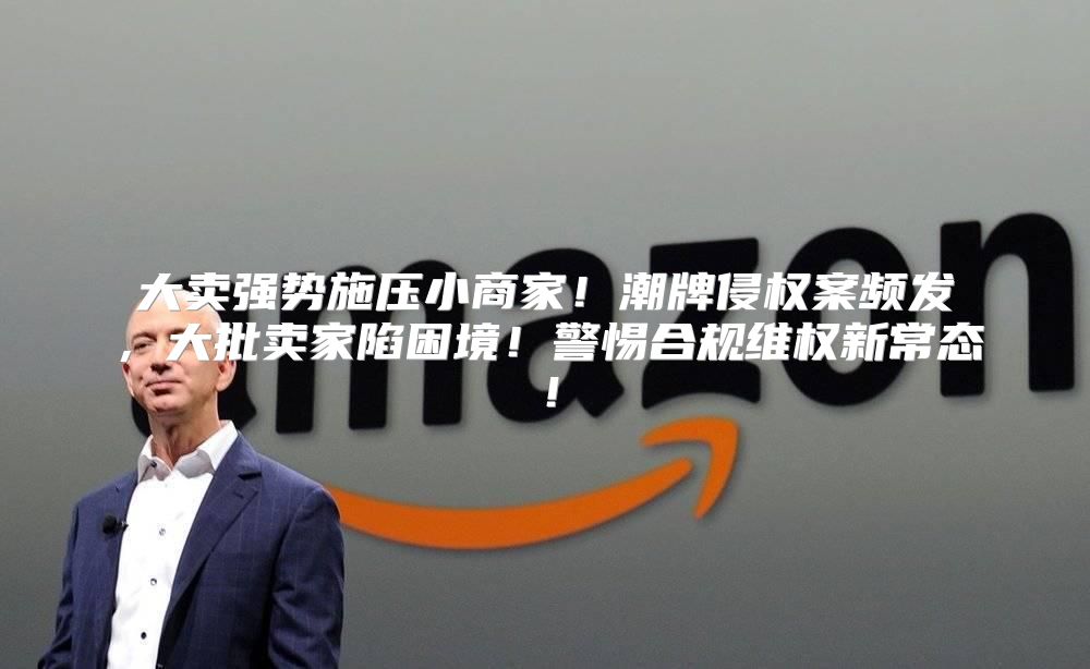 大卖强势施压小商家！潮牌侵权案频发，大批卖家陷困境！警惕合规维权新常态！